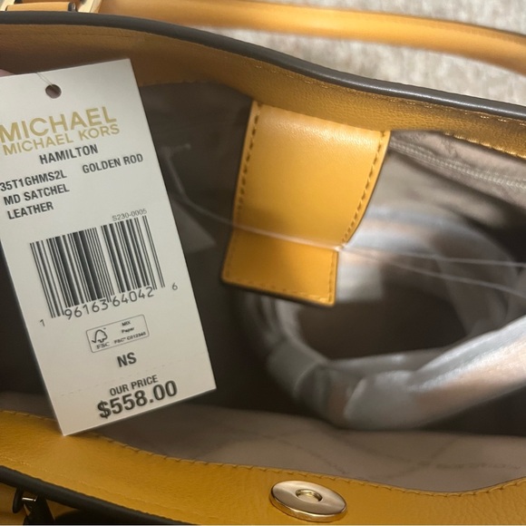 NWT Michael Kors Hamilton Medium Leather Satchel - Picture 4 of 4
